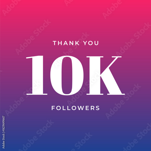 Thank you 10000 followers vector post design