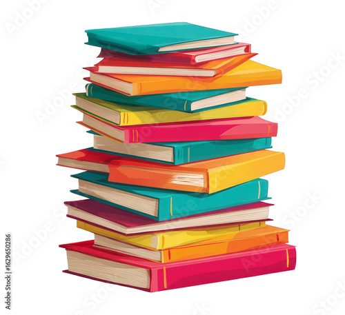 Wallpaper Mural Stack of colorful books (62) Torontodigital.ca