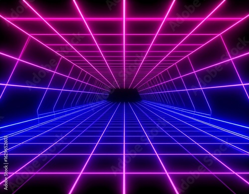 Futuristic Neon Tunnel