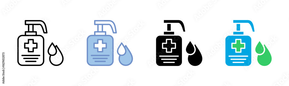 Fototapeta premium Cleansing icon sheet multiple style collection