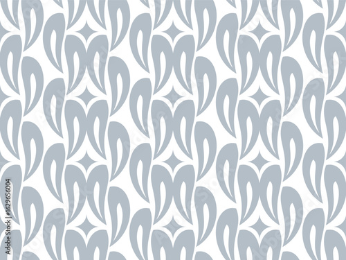 Abstract floral seamless pattern. Gold and white ornament. Modern stylish texture repeating. Vector background.