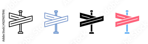 Street Name icon sheet multiple style collection