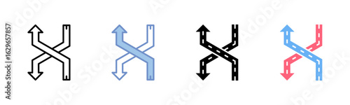 Lane icon sheet multiple style collection