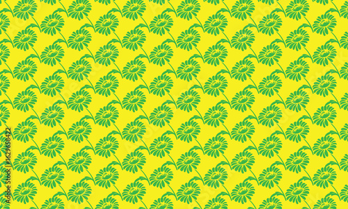 Seamless floral pattern, a vintage wallpaper design with a damask-style flower illustration on a colorful fabric texture background