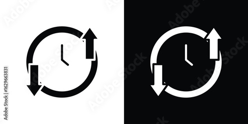 Uptime and downtime icon symbol template for graphic and web design collection logo vector illustration