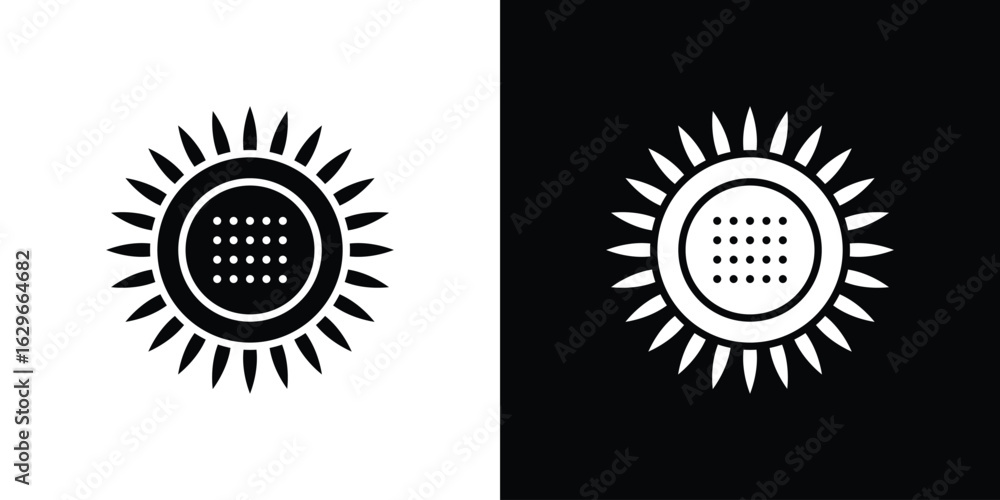 Fototapeta premium Sunflower icon symbol template for graphic and web design collection logo vector illustration