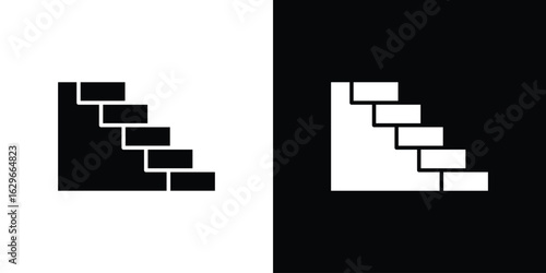 Stairs icon symbol template for graphic and web design collection logo vector illustration