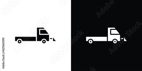 Snowplow icon symbol template for graphic and web design collection logo vector illustration
