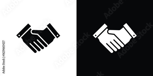 Shake hands icon symbol template for graphic and web design collection logo vector illustration