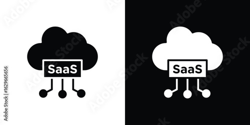 SaaS icon symbol template for graphic and web design collection logo vector illustration