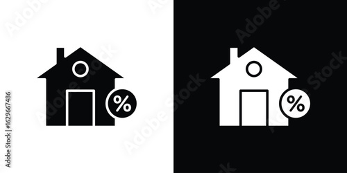 Mortgage rate icon symbol template for graphic and web design collection logo vector illustration