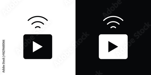 Livestream icon symbol template for graphic and web design collection logo vector illustration