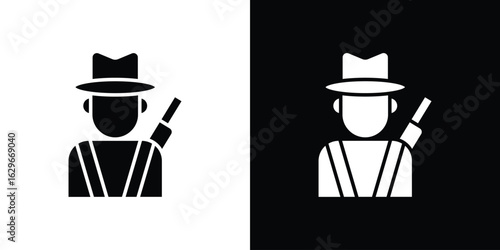 Hunter icon symbol template for graphic and web design collection logo vector illustration