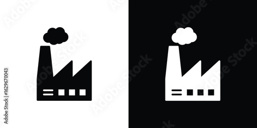 Factory icon symbol template for graphic and web design collection logo vector illustration