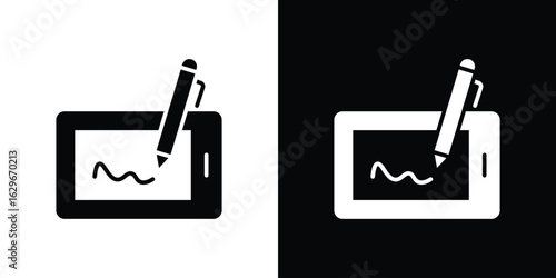 Electronic signature icon symbol template for graphic and web design collection logo vector illustration