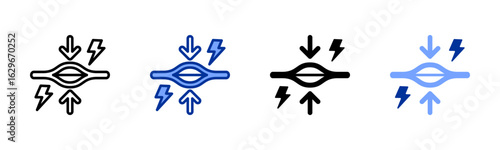 Contraction icon sheet multiple style collection