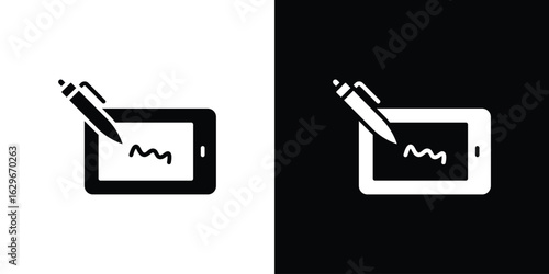 Electronic signature icon symbol template for graphic and web design collection logo vector illustration