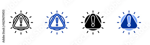 Caution icon sheet multiple style collection