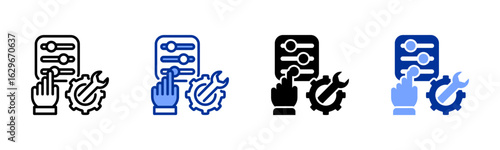 Adjustment icon sheet multiple style collection