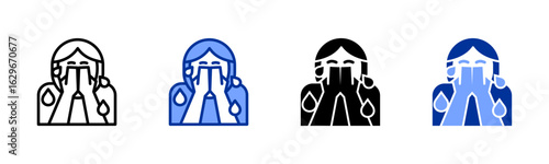 Fear icon sheet multiple style collection