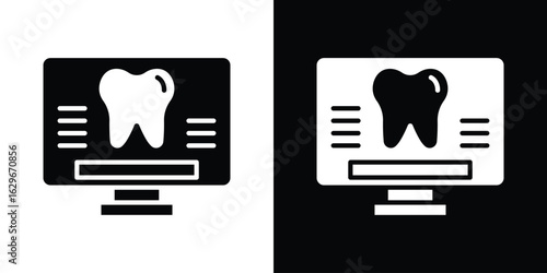 Dental X ray icon symbol template for graphic and web design collection logo vector illustration