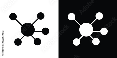 Decentralized icon symbol template for graphic and web design collection logo vector illustration