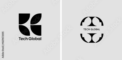 TechGlobal – Modern Worldwide Technology Logo Design