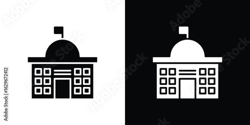 City hall icon symbol template for graphic and web design collection logo vector illustration