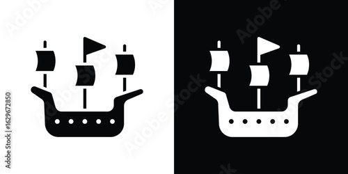 Caravel icon symbol template for graphic and web design collection logo vector illustration