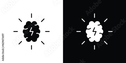 Brainstorm icon symbol template for graphic and web design collection logo vector illustration