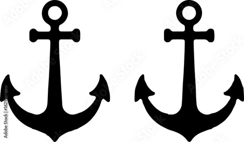 "Classic Nautical Anchor Icons Set"