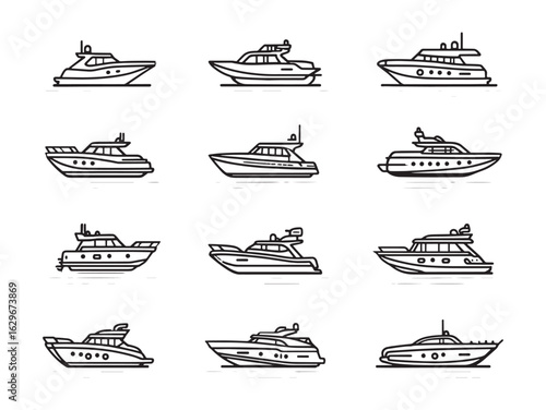 Speed boat gliding fast over calm blue waters