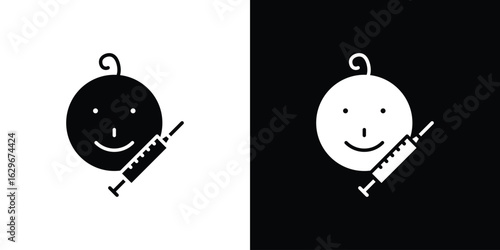Baby Vaccination icon symbol template for graphic and web design collection logo vector illustration