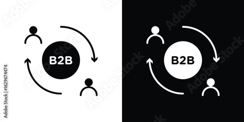 B2B icon symbol template for graphic and web design collection logo vector illustration