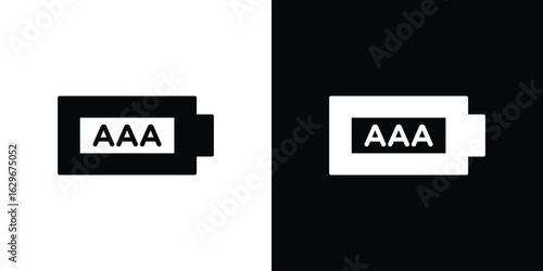 AAA battery icon symbol template for graphic and web design collection logo vector illustration