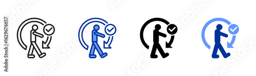 Habits icon sheet multiple style collection