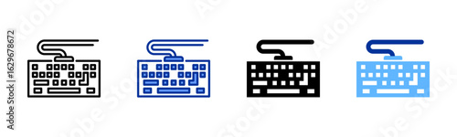 Keyboard icon sheet multiple style collection