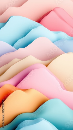 Colorful abstract waves a digital art viewpoint on aesthetic design