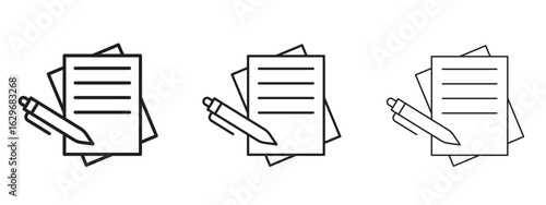 Wills and trusts icon concept. Editable stroke icon pack