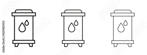 Water tank icon concept. Editable stroke icon pack