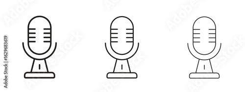 Voice recognition icon concept. Editable stroke icon pack
