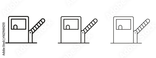 Toll road icon concept. Editable stroke icon pack