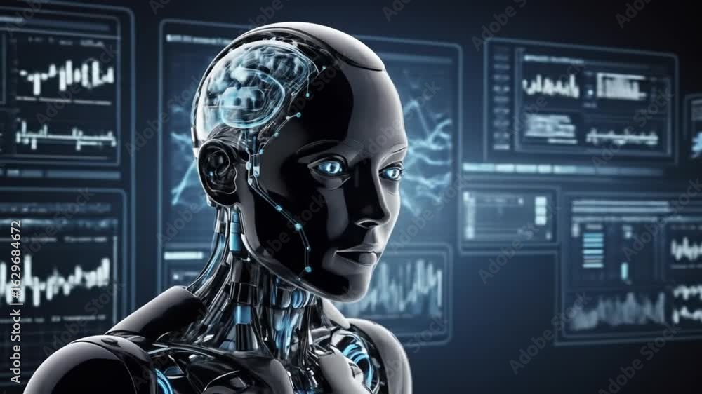Teknologi Kecerdasan Buatan AI untuk Analisis Data, Riset, dan Perencanaan. Video 4K