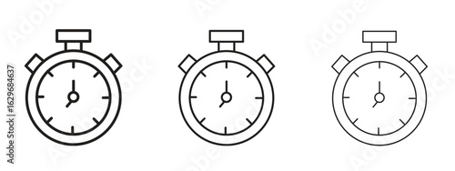 Stopwatch icon concept. Editable stroke icon pack