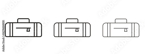 Sports bag icon concept. Editable stroke icon pack