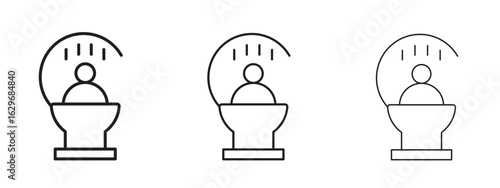 Solarium icon concept. Editable stroke icon pack