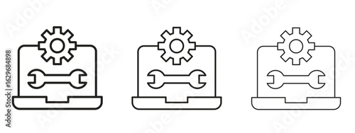 Software Engineering icon concept. Editable stroke icon pack