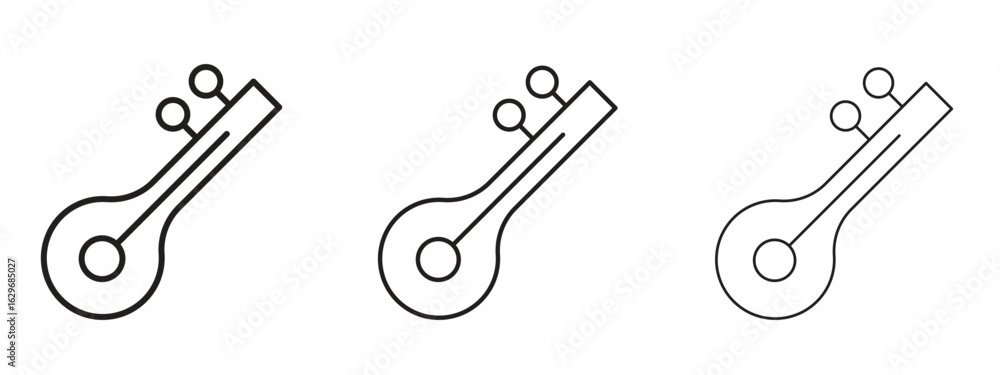 Fototapeta premium Sitar icon concept. Editable stroke icon pack
