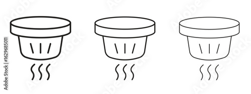 Smoke detector icon concept. Editable stroke icon pack