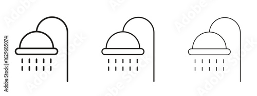 Shower Head icon concept. Editable stroke icon pack